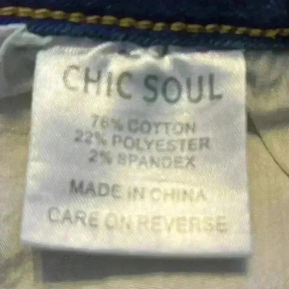 Chicsoul Jeans Blue Women’s Size 24 High Rise Straight Medium Wash - Picture 5 of 9